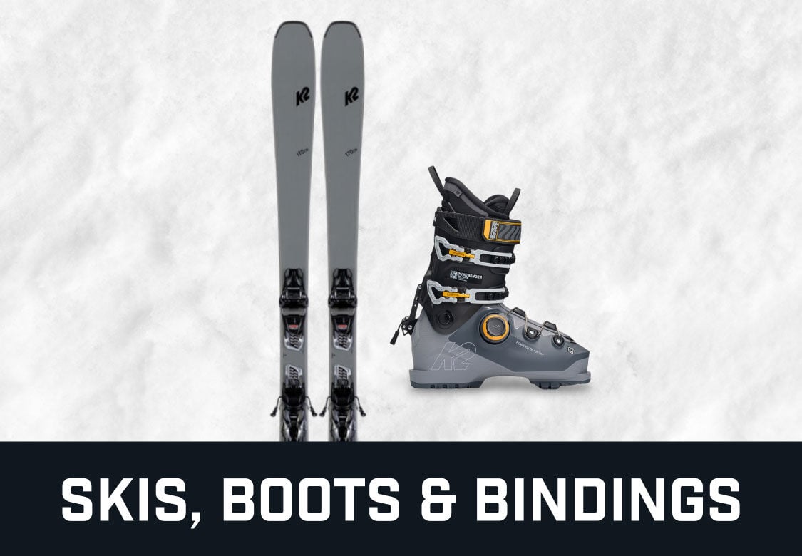 Skis, boots, & bindings