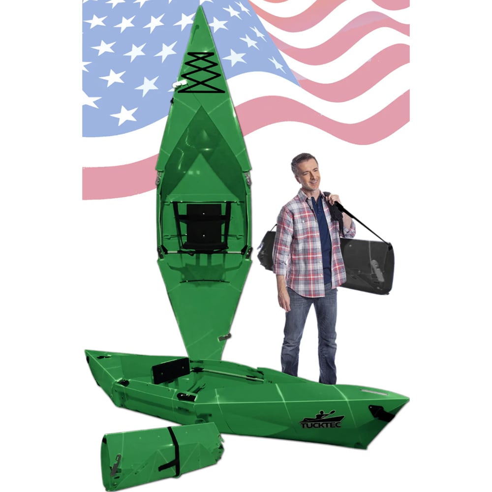 Tucktec Kayaks Tucktec 10FT PRO GREEN Folding Kayak 48 in x 15 in x 8 in | The House