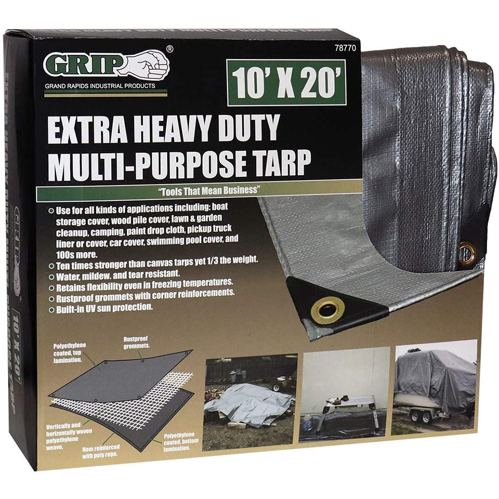 Grip Grip On Tools Heavy Duty Multi-Purpose Tarp, 10' x 20' 10" x 20" | The House - $26.97 at The House