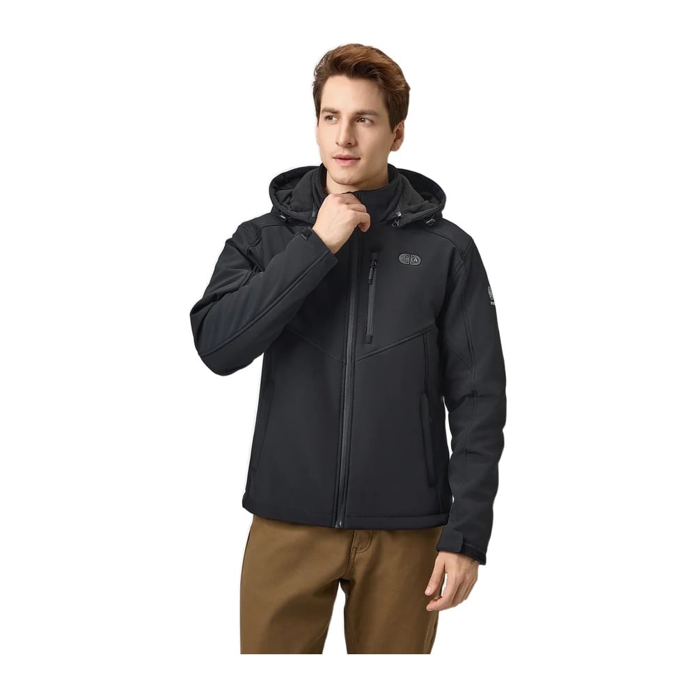 ORORO Men's Heated Dual Control Jacket with 5 Heating Zones and Rechargeable Battery 3XL - Black | The House