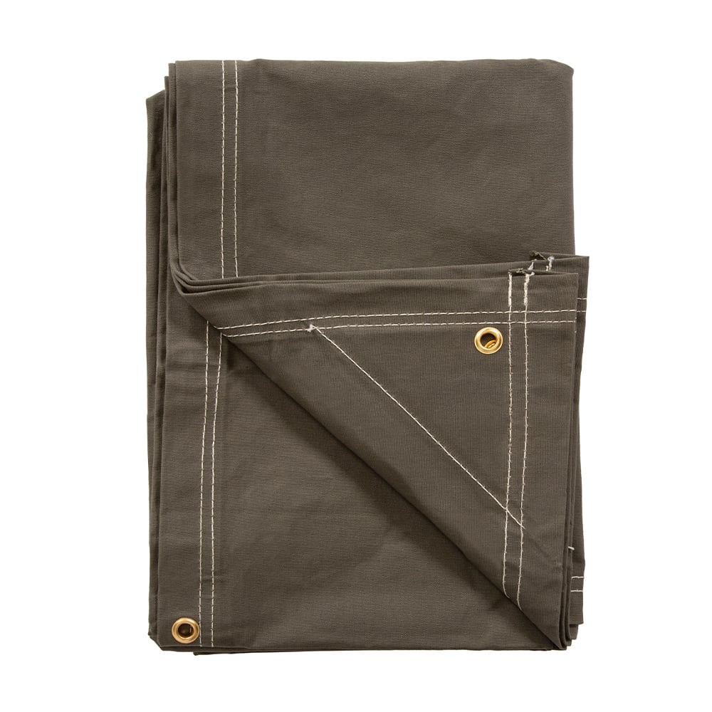 Stansport Heavy-Duty Canvas Tarp, 10' x 12', Olive Drab Green 10" x 12" | The House