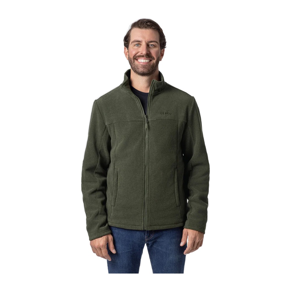 ORORO River Ridge Men's Heated Fleece Liner Jacket with Rechargeable Battery 3XL - Green | The House