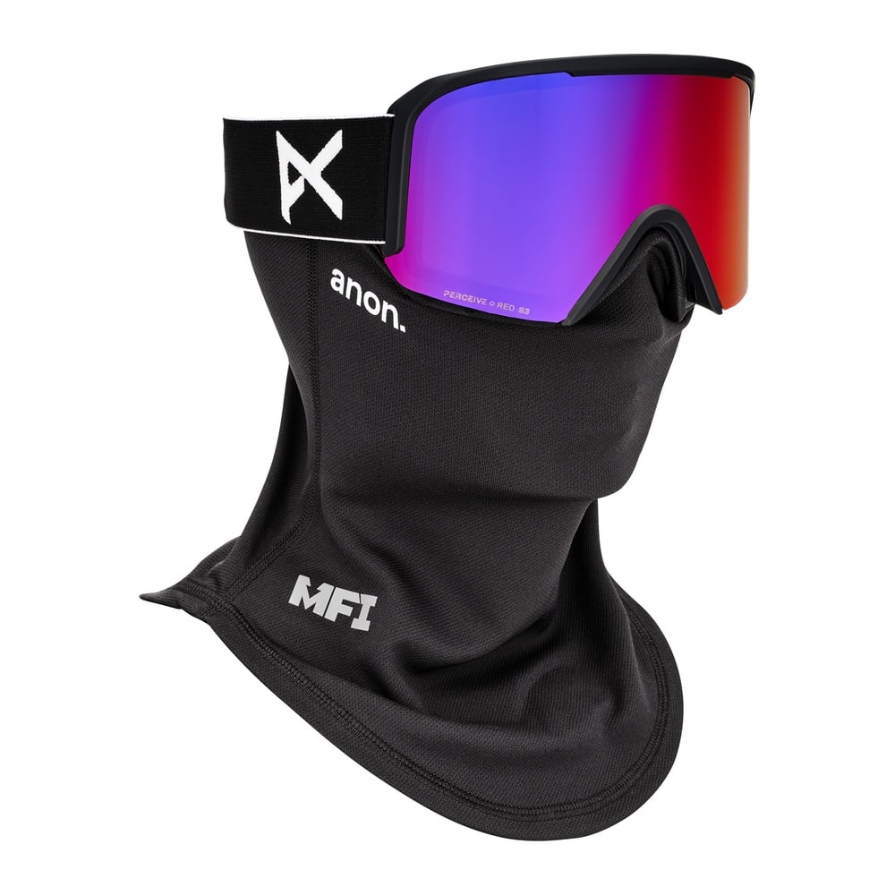 Anon Anon Nesa Snow Goggles + Bonus Lens/MFI Face Mask in Black/Perceive Sunny Red Small/Medium | The House - $159.95 at The House