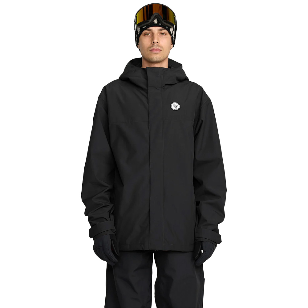 大人気　Volcom ブラック フード付きジャケット Volcom Men's Buckthreeeighty Snowboard Jacket