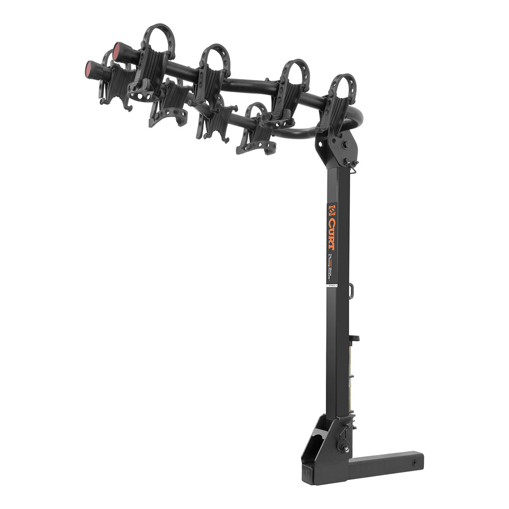 CURT Premium Hitch-Mounted 4 Bike Rack, 2in Shank (18064) - Black | The House