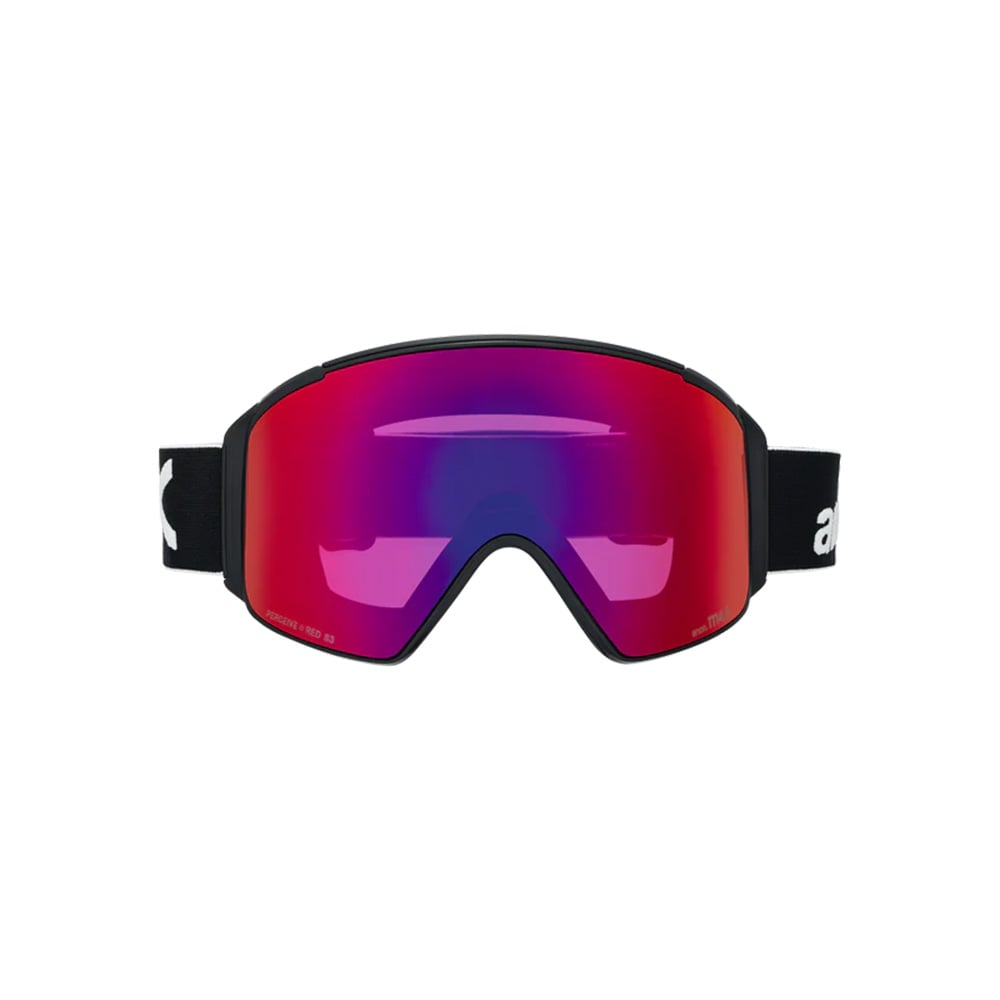 Anon Anon M4S Cylindrical Goggles, Bonus Lens + MFI Face Mask - Black/Perceive Sunny Red | The House - $237.95 at The House