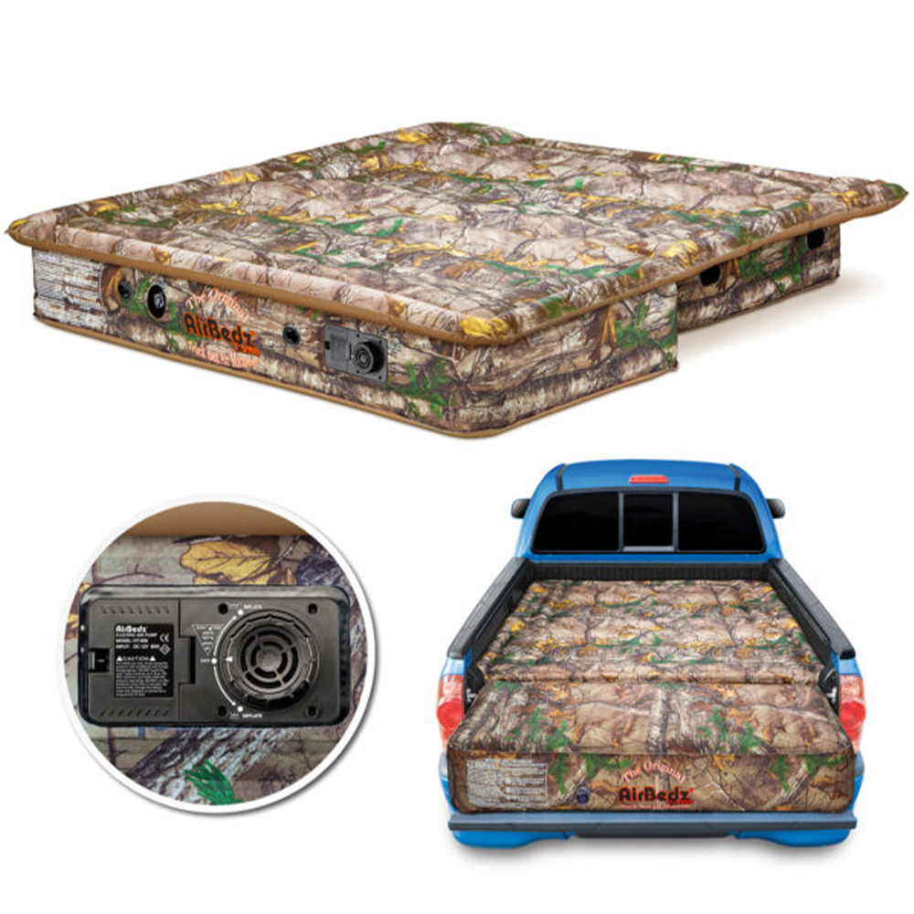 The House Pittman Outdoors AirBedz Mid Size Truck Bed Air Mattress with Built-In Air Pump, Camo 73" x 55" x 12" inflated | The House
