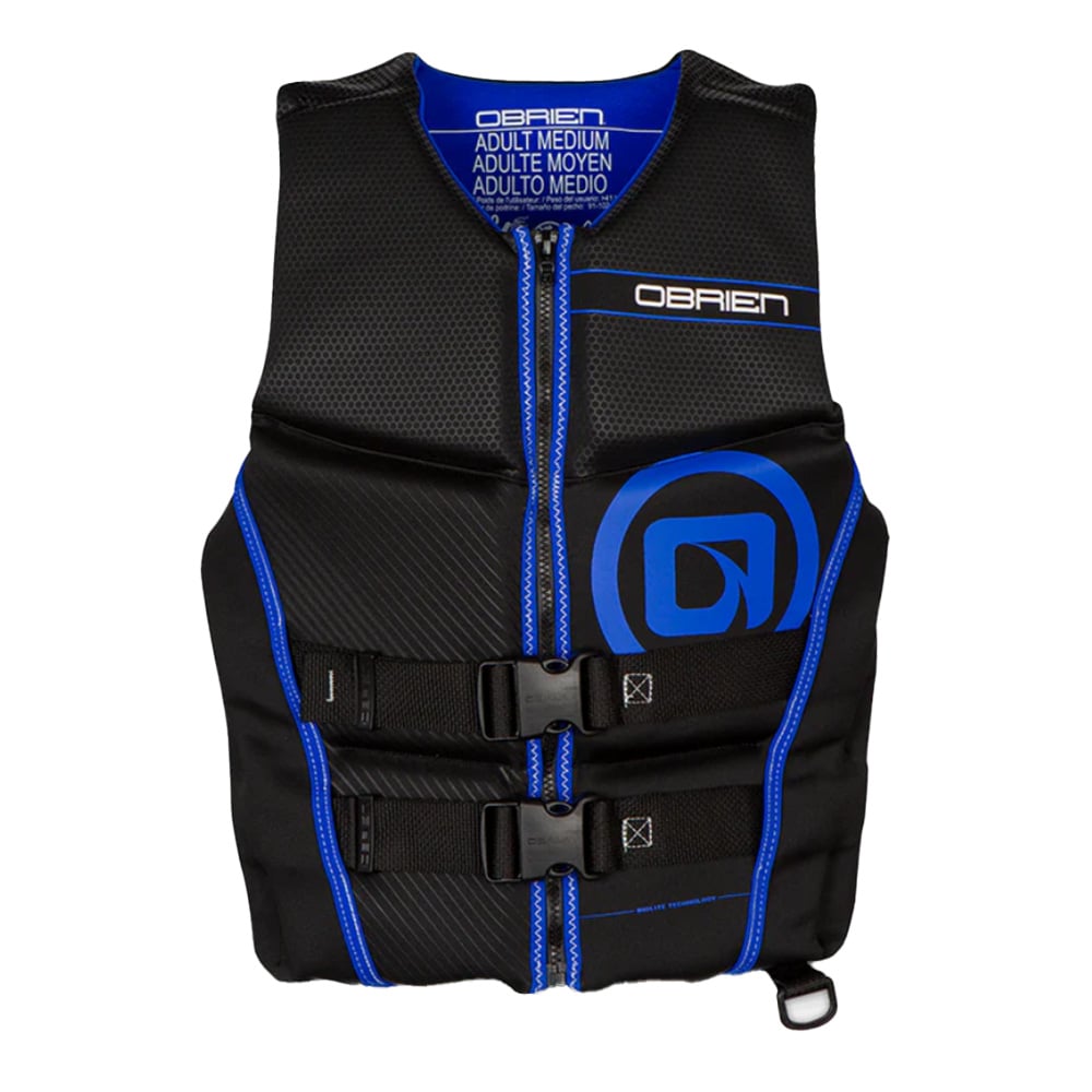 O'Brien O'Brien Men's Flex V-Back Neoprene Life Vest Small - Black/Blue | The House - $59.97 at The House