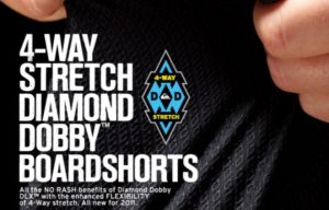 4-way stretch diamond dobby boardshorts