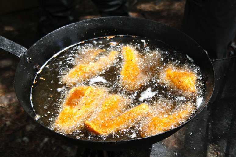 campfire fried fish